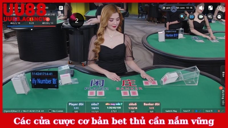 Các cửa cược cơ bản bet thủ cần nắm vững